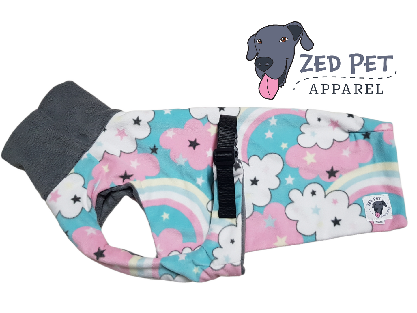 Ready Made Chest Plate Style Dog Coat - Small (40 & 45cm)
