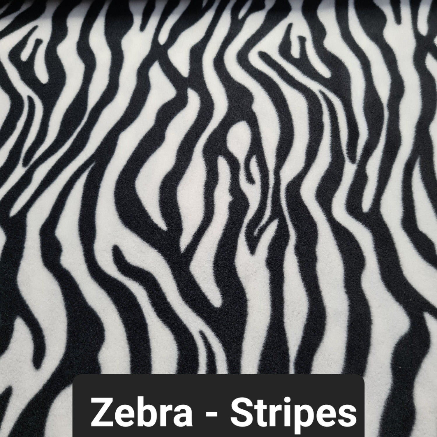Zebra stripe printed polar fleece fabric